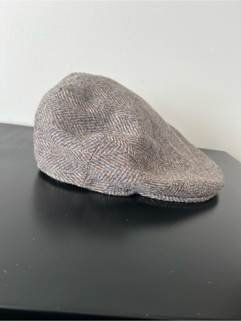 Vintage Jock Gelfer Gleneagles Scottish Wool Herringbone Flat Cap